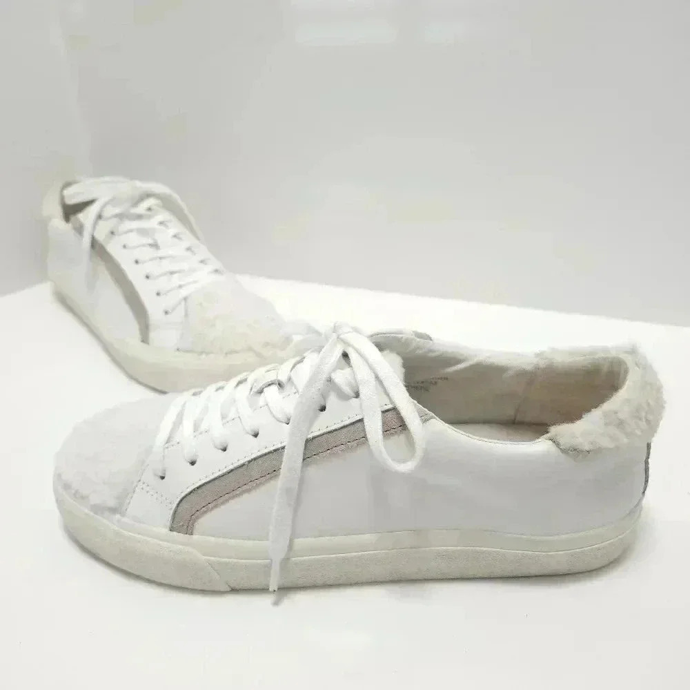 Madewell Womens Fashion Sneakers Size 10 White Sherpa - Picture 1 of 7